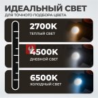  WDK-SGL450 Лампа колориста с тремя режимами световой температуры для краскопульта, 450 Лм, 2000 мАч (7)