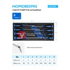  Набор отверток шлицевых в ложементе, 8 предметов NORDBERG 301008T мни (1)