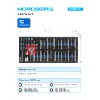  Набор бит в ложементе, 52 предмета NORDBERG 308052T мни (1)