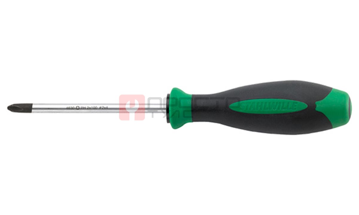  Крестовая отвертка DRALL+ PH2, длина 100мм STAHLWILLE, 46301002, 4630 (0)