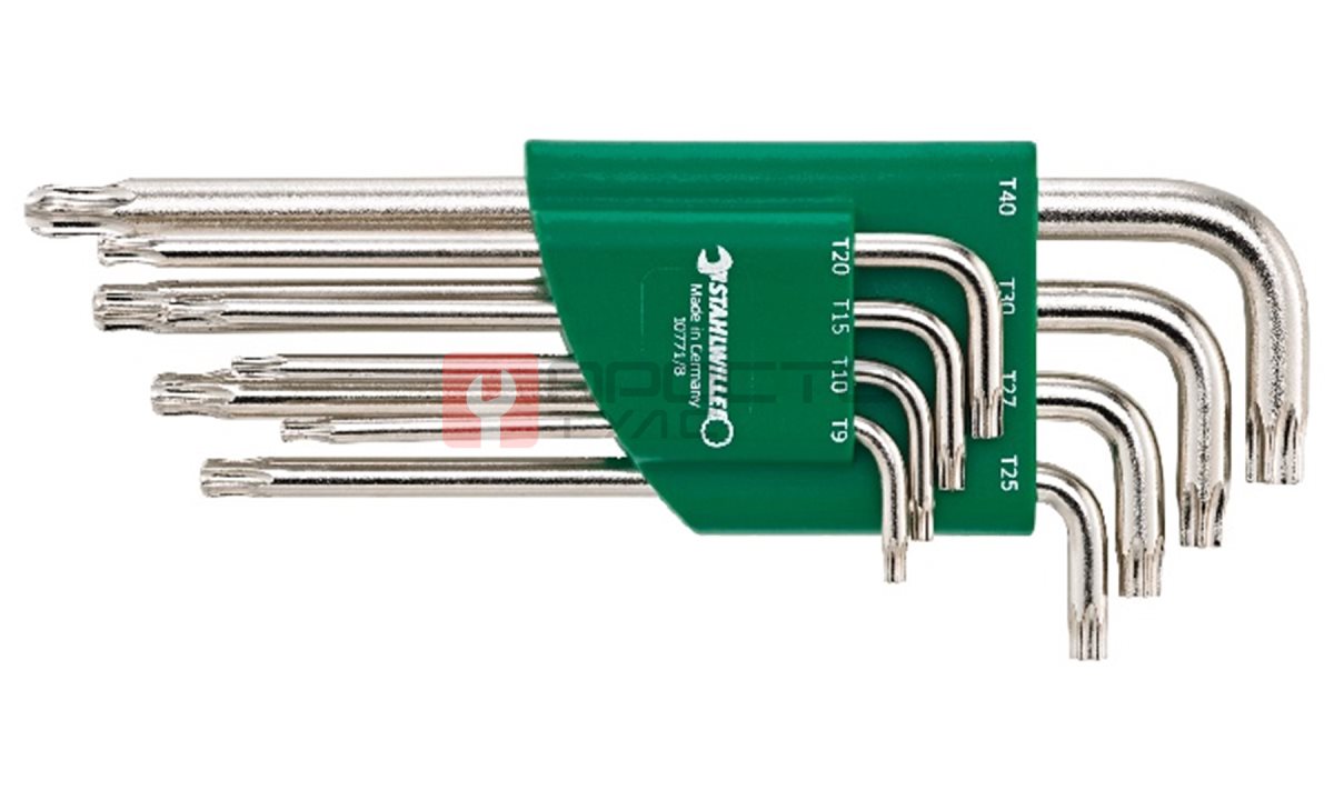 Набор Г-образных TORX (T9-T40), 8 предметов, STAHLWILLE, 96432700, 10771/8 (0)