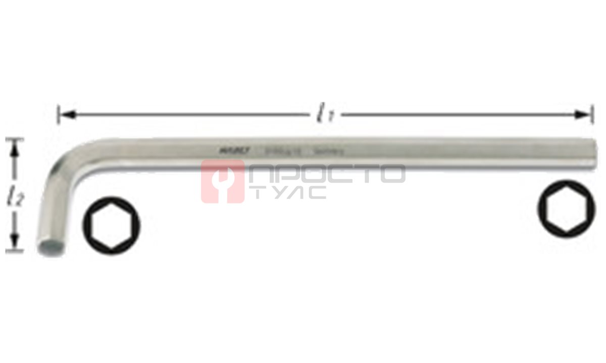 HAZET Шестигранник Г-образный 12мм 2100LG-12 (0)