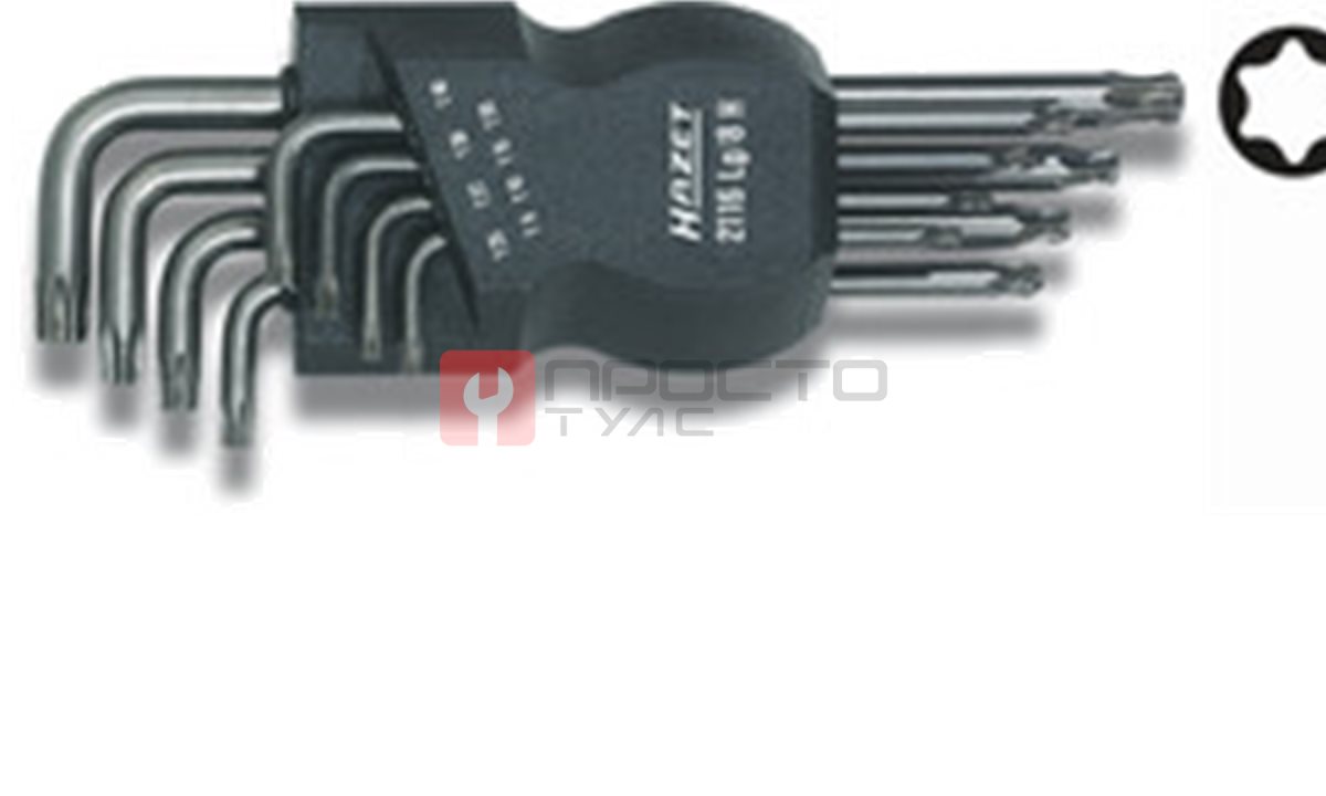  HAZET Набор Г-образных TORX 8предметов,T9-T40 2116LG/8H (0)