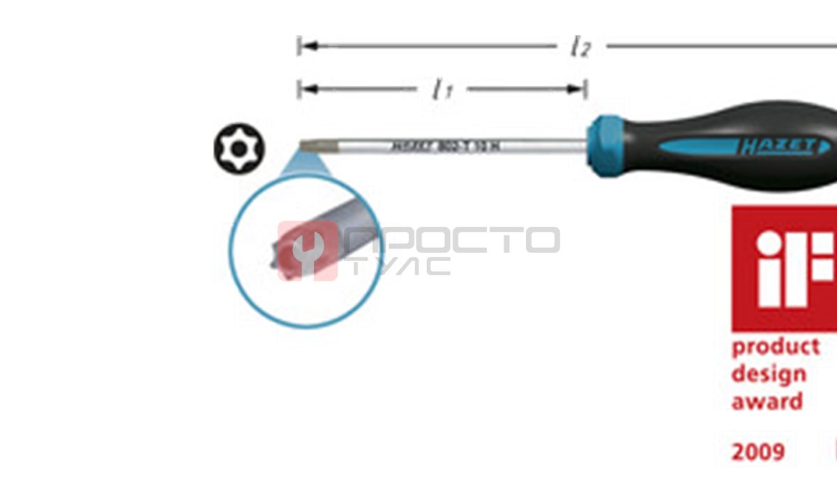  HAZET Отвертка (TORX) c отверстием. 802-T25H (0)