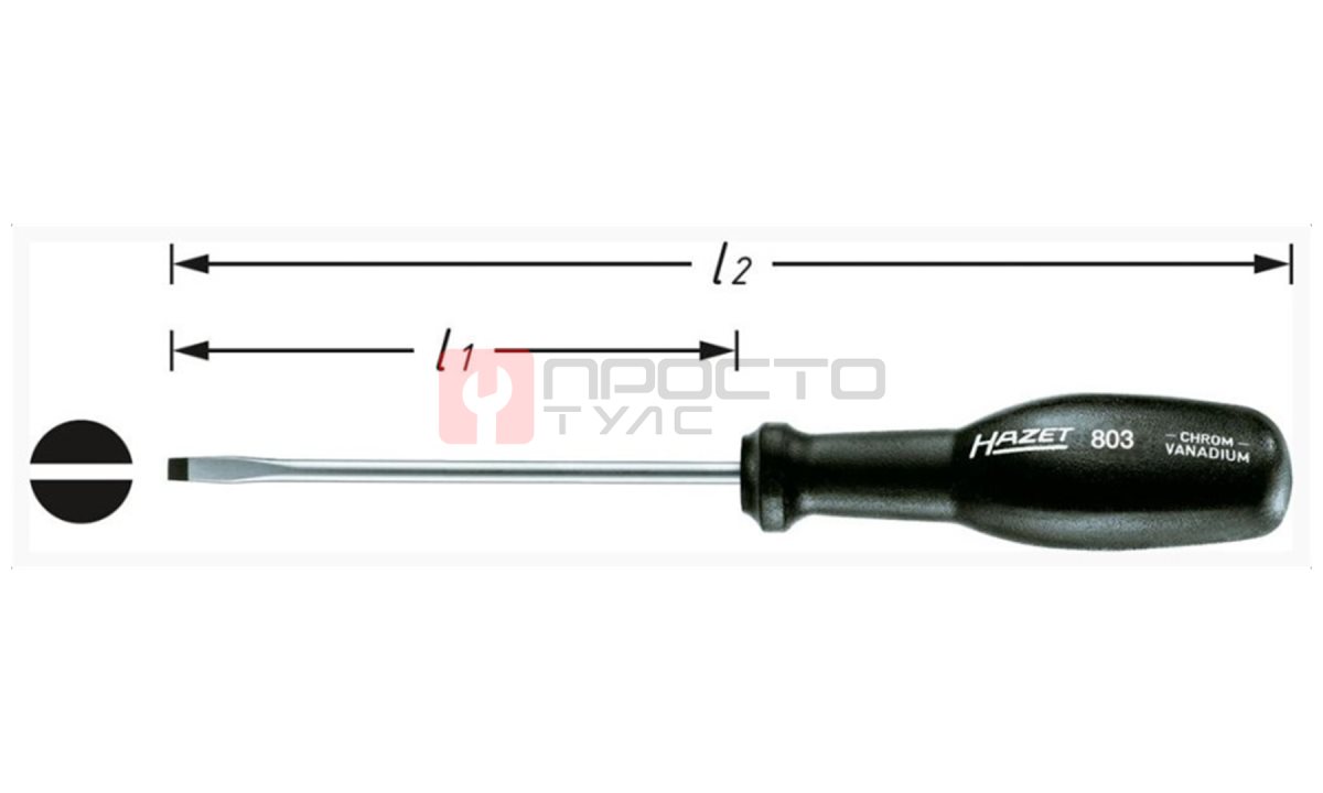  HAZET Отвёртка шлицевая 5.5x226 803-55 (0)