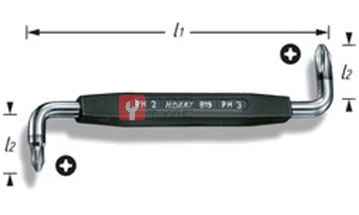  HAZET Отвёртка двухсторонняя крест PH1+PH2 819-PH1+PH2 (0)