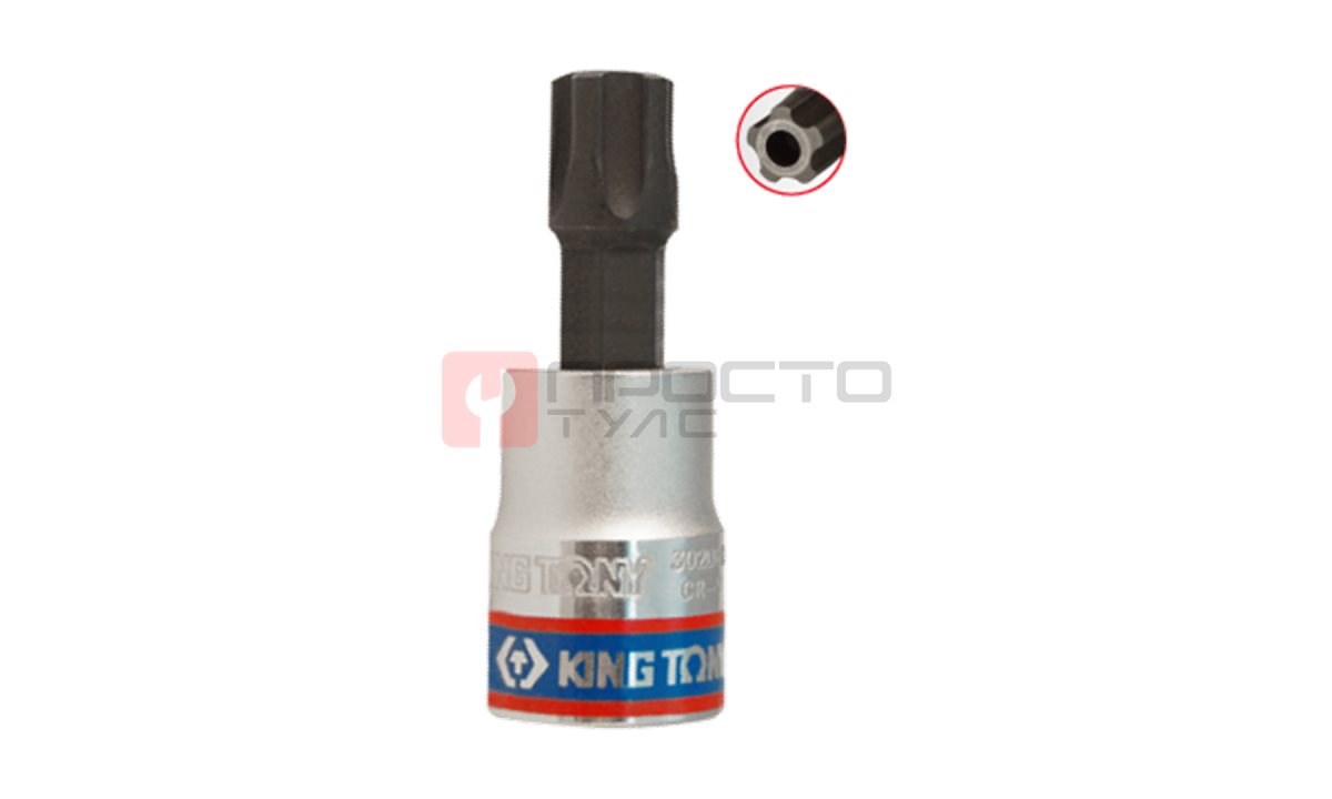  Насадка (бита) торцевая  KING TONY 302D55 TORX PLUS 5-ти лучевой 3/8” L=50мм IPR55 (0)