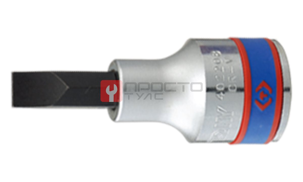  Насадка (бита) торцевая  KING TONY 402210 Slotted 1/2” L=60мм 1,6х10 мм (0)
