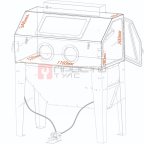  Камера пескоструйная боковая загрузка 420 л NORDBERG NS4 (10)