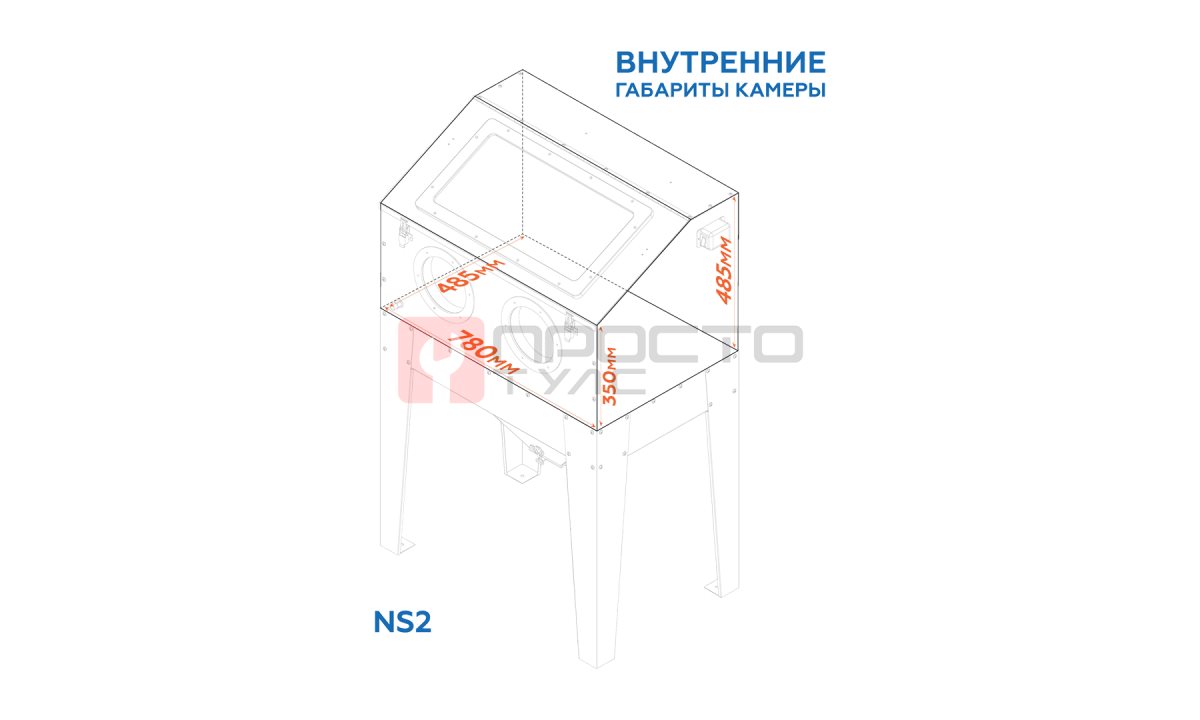  NORDBERG Камера пескоструйная NS2 фронтальная загрузка 220 л (1)