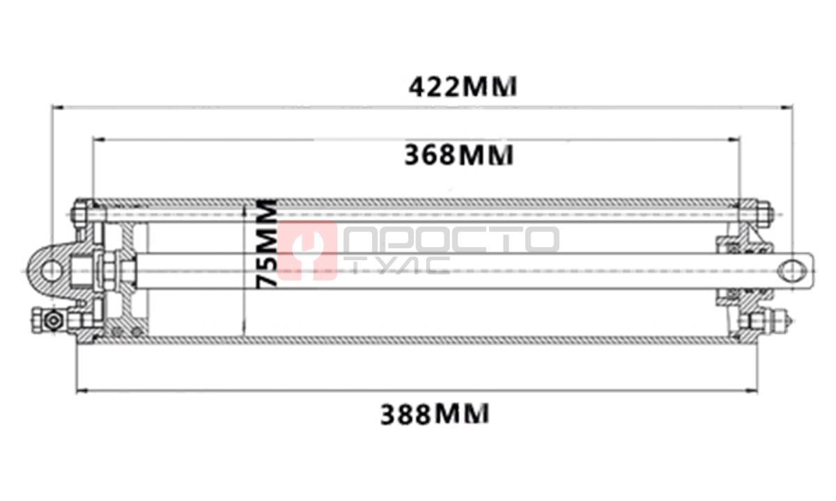  Цилиндр в сборе TCL 001 75х388 (1)