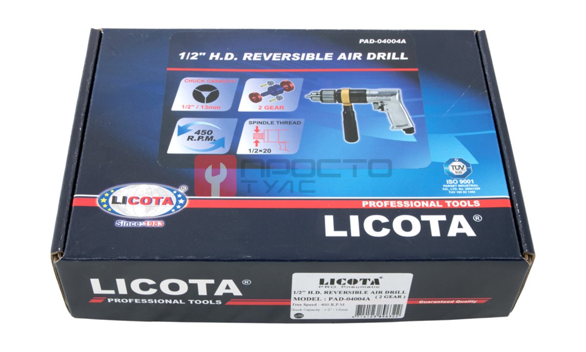  Licota PAD-04004A Дрель пневматическая 1/2