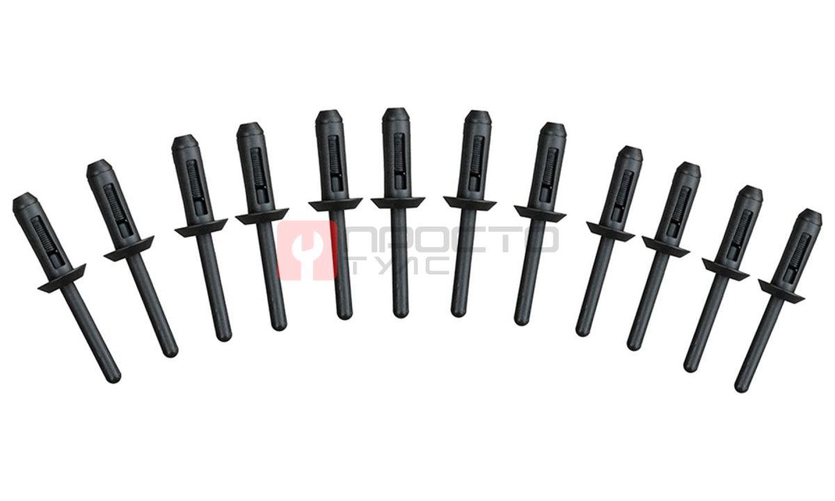  WDK-65486 Пластиковые заклёпки для ручного заклёпочника 6,6х17,2 мм, 50 шт (0)
