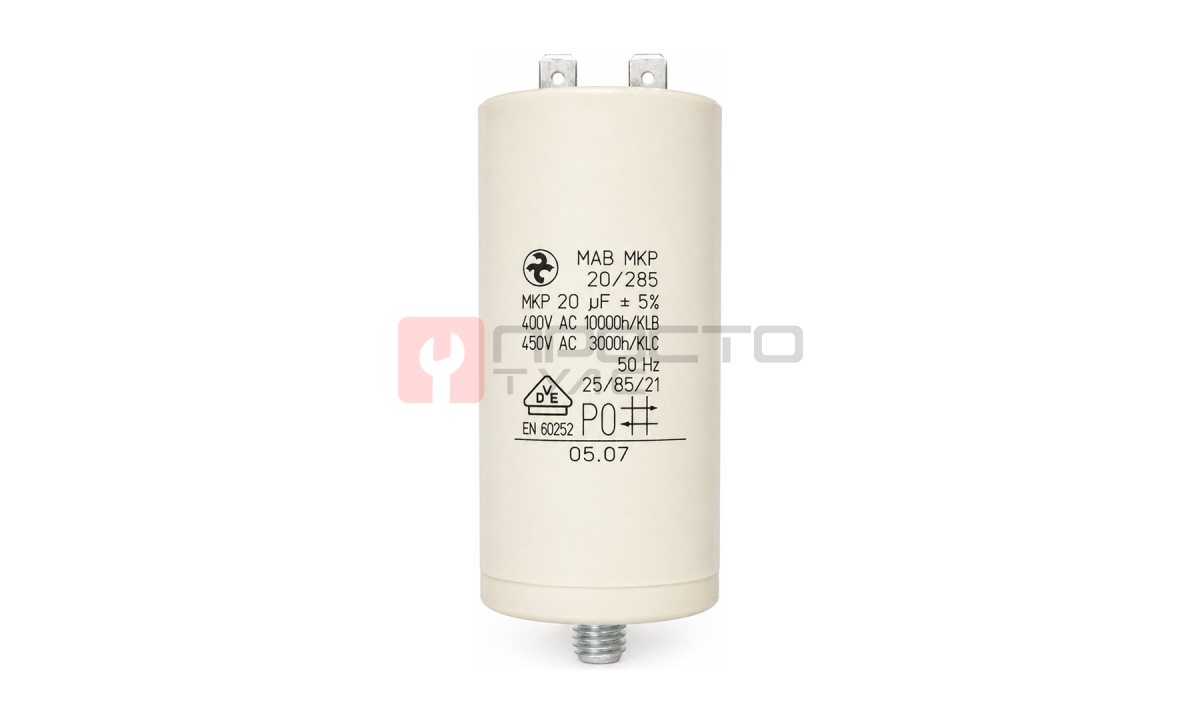  Конденсатор пусковой/рабочий 20 мкФ 450V (MAB MKP 20/285) (0)