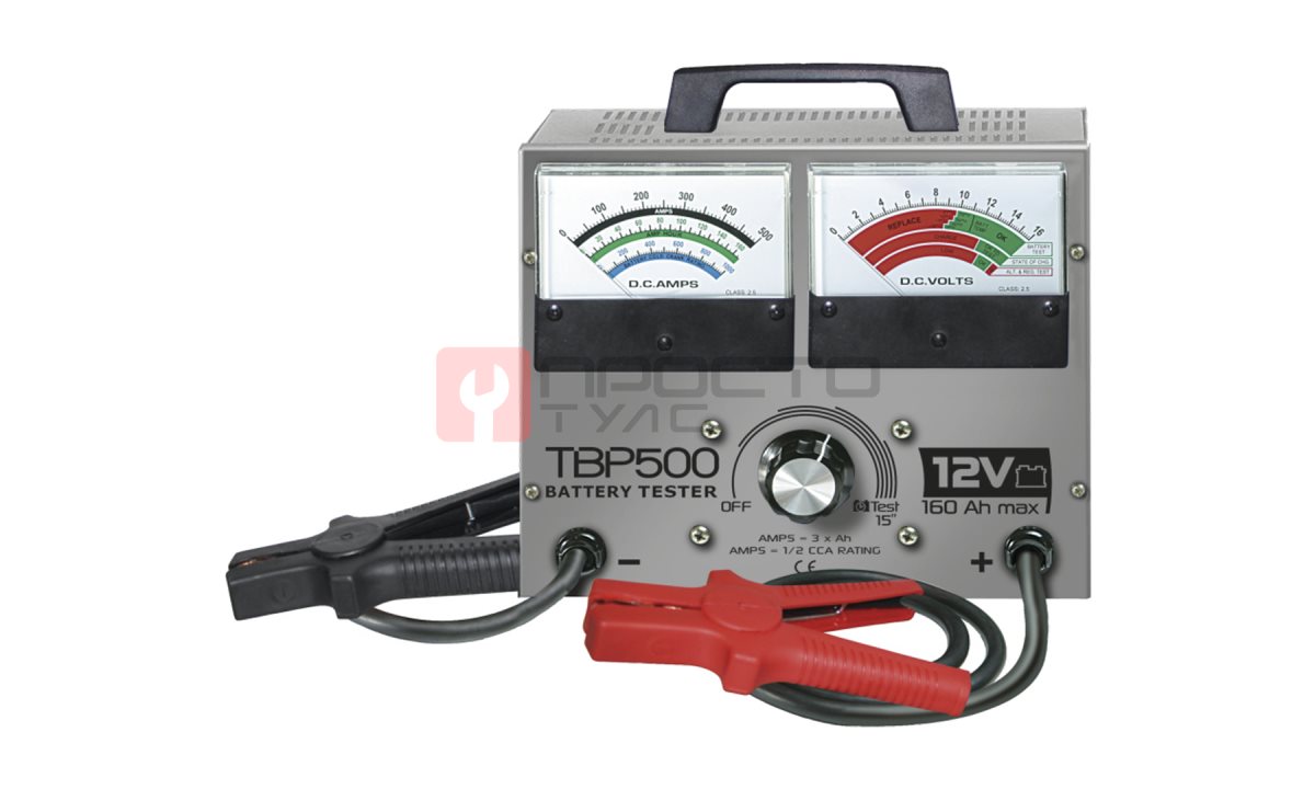 Тестер для аккумуляторов 12В, 10-160 A/ч, 3,8кг TBP 500 (0)