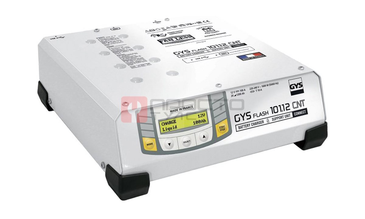  Зарядное устройство GYS Gysflash 101-12 CNT, 100А, для свинцовых и литиевых аккумуляторов, GYS, 026988 (0)