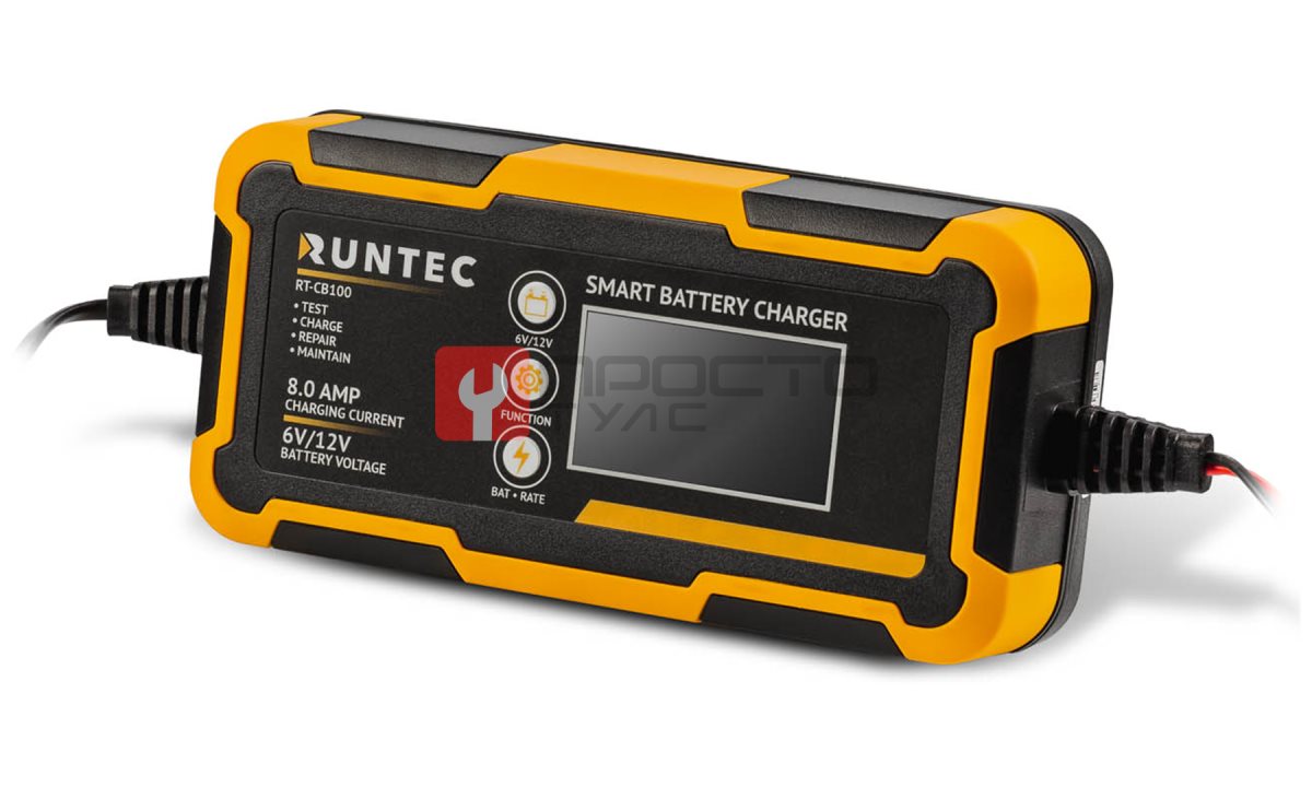  RUNTEC RT-CB100 Зарядное устройство автоматическое 6/12В, 4А/8А (1)