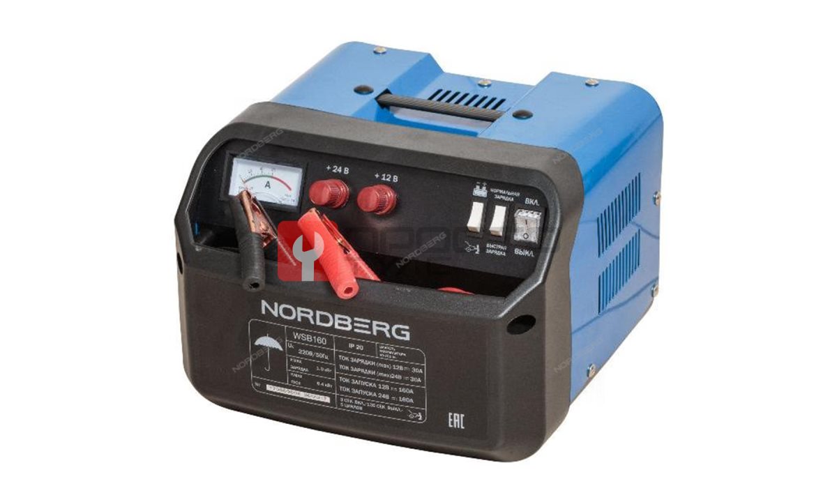  Пуско-зарядное устройство 12/24 В, 160 A NORDBERG WSB160 (0)