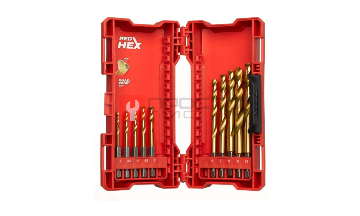  Сверла по металлу RedHEX™ HSS-TiN набор 10ед. (3-10мм) GEN II, MILWAUKEE, 4932493865 (0)