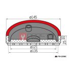  Накладка резиновая для подъемников Ravaglioli max (135х10 мм) (3)