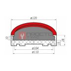  Накладка резиновая для подъемников Ravaglioli mid+ (110х10 мм) (2)