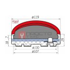  Накладка резиновая для подъемников EverLift. КОРД (107х7 мм) (3)
