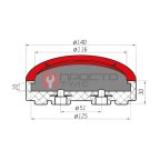  Накладка резиновая для подъемников EverLift 5т. (125х10 мм) (2)