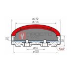  Накладка резиновая для подъемников EverLift 5т. КОРД (125х10 мм) (2)