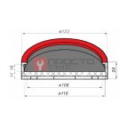 Накладка резиновая для подъемников ОМА (116х10 мм) (3)