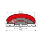  Накладка резиновая для подъемников OMCN (131х11 мм) (3)
