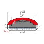  Накладка резиновая для подъемников Rotary. КОРД (111x6 мм) (4)