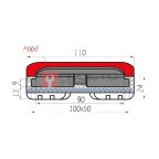  Накладка резиновая для траверсы AC Hydraulik. КОРД (100х50 мм) (2)