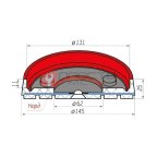  Накладка резиновая для подъемников OMCN. КОРД  (131х11 мм) (3)