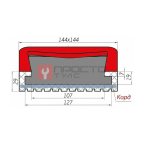  Накладка резиновая для подъемников BEND PAK. КОРД (127х127х12 мм) (3)