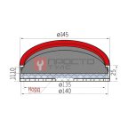  Накладка резиновая для подъемников ПЛД. КОРД (140х10 мм) (3)