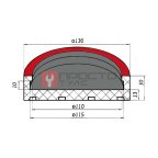  Накладка резиновая для подъемников ЗАО ДАРЗ П-97, П1-01, П2-07 (2)