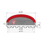  Резиновая накладка для автомобильных подъемников 