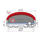  Резиновая накладка для автоподъемника 