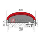  Резиновая накладка для автоподъёмника 