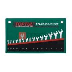  Набор рожковых ключей 15 шт. 3,2-14мм 15°х75° TOPTUL GRAJ1501 мни (0)