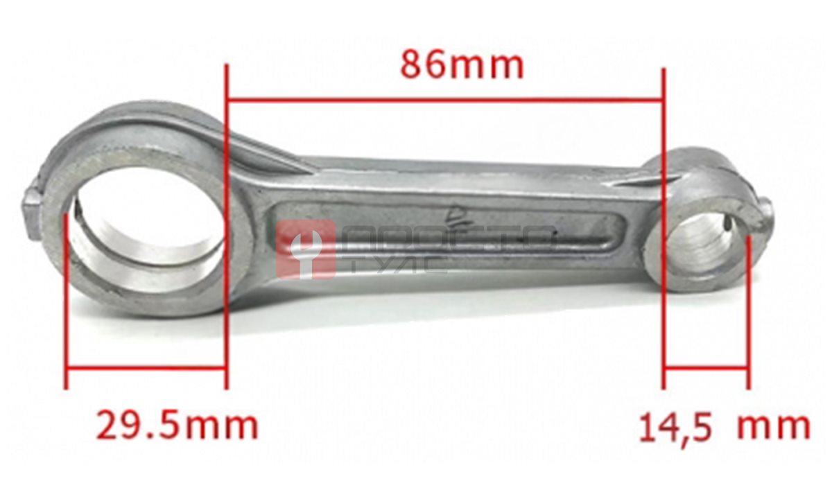  Алюминиевый шатун 14,5*30*86(108) (1)