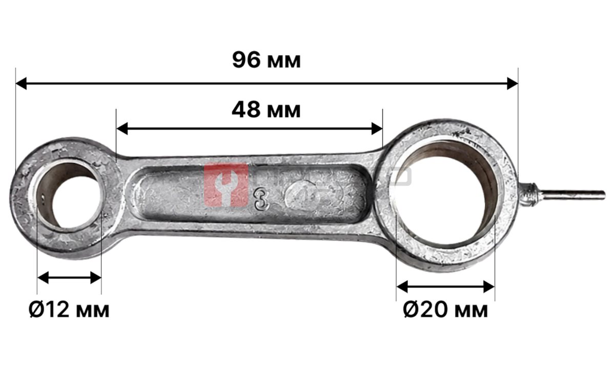  Шатун компрессора 12*20*48 (0)