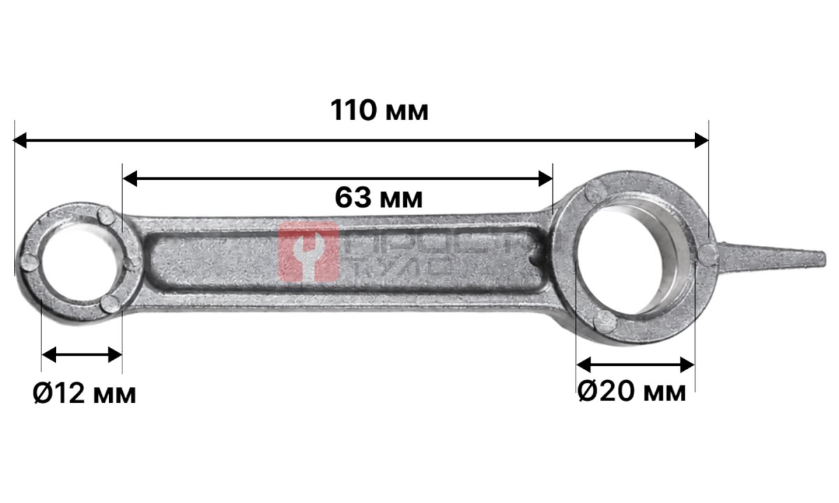  Шатун компрессора 12*20*63 (0)