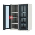  Шкаф инструментальный Н1400 двери со стеклом, 3 полки, FERRUM, 43.1201-7001/7016 мни (0)