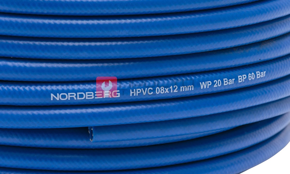  Шланг воздушный гибридный ПВХ диам. 8х12 мм 1м. NORDBERG H0812HPVC (1)