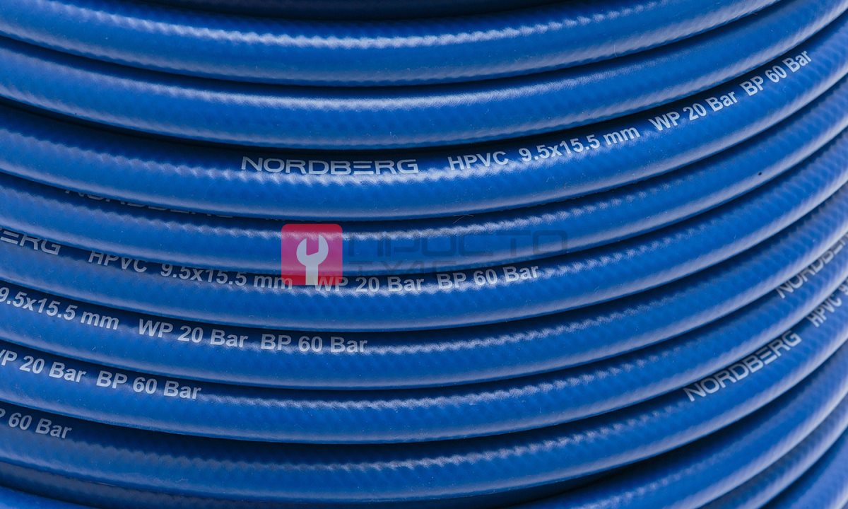  Шланг воздушный гибридный ПВХ диам. 9,5х15,5мм 1м. NORDBERG H0915HPVC (1)