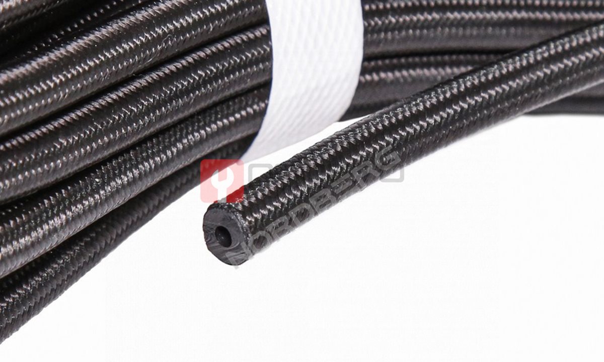  Шланг топливный резиновый в оплетке 3мм, бухта 15м. NORDBERG H0307NBR-BR_15 (1)
