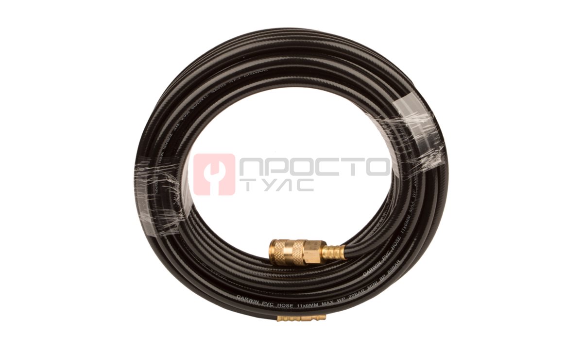  GARWIN PRO 808740-0611-10 Шланг ПВХ (PVC) 6*11, 10 м, черный, БРС в комплекте, в бухте (0)