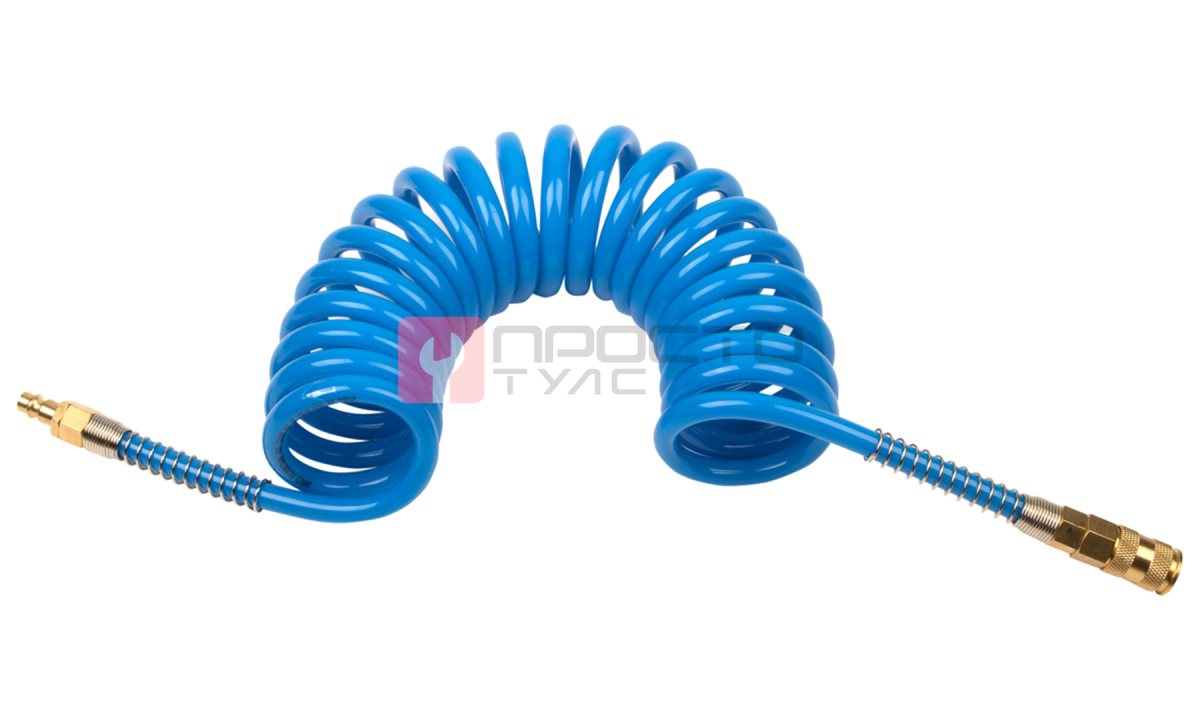  GARWIN PRO 808750-0812-05 Шланг полиуретан (PU) 12*8, витой, 5 м, синий, БРС в комплекте (0)