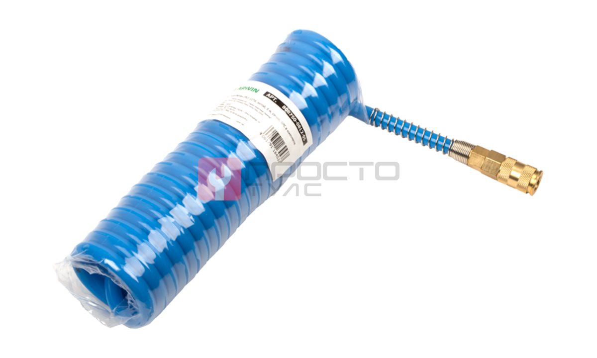  GARWIN PRO 808750-0812-05 Шланг полиуретан (PU) 12*8, витой, 5 м, синий, БРС в комплекте (1)